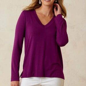 Tommy Bahama Kauai Jersey Long-Sleeve V-Neck T-Shirt